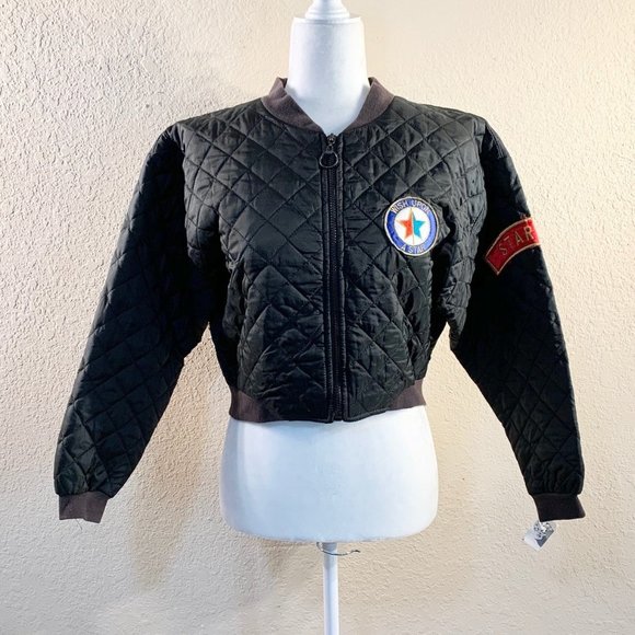 Vintage Jackets & Blazers - Folette Vintage 80's Star Crop Quilt Sequin Jacket